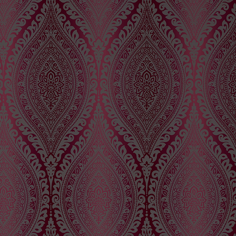 Damask Wallpaper Metallic Glitter Sparkle Textured Embossed Luxury